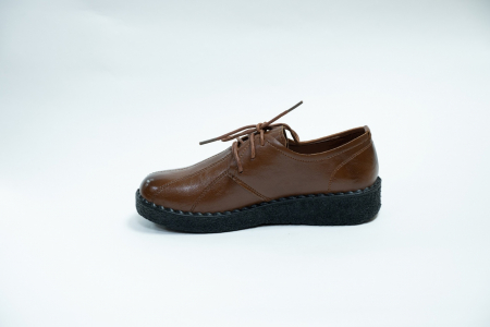 Туфли женские Кабин коричневые, шнурки А. 8810-2