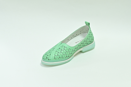 Туфли летние женские зеленые Sheton А. 86057-18
