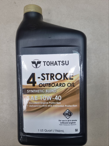 Масло Tohatsu 4-Stroke 10W-40 Outboard Oil 0,946л 332823081M