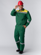 Костюм Легион-1 СОП (тк.Смесовая,210) брюки, зеленый/желтый (64-66; 194-200)